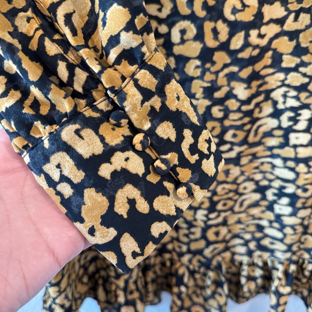 Leopard Print Ruffle Dress - Picture 3 of 3